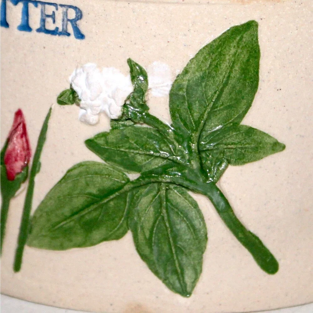 Herb Butter pot crock container Monika Calhoun Herbs in Clay collection 1992